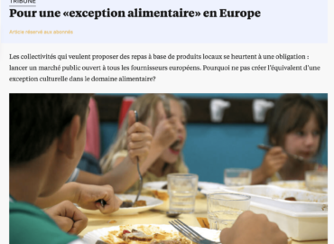 Pour une «exception alimentaire» en Europe