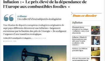 Tribune / Inflation : « Le prix élevé de la dépendance de l’Europe aux combustibles fossiles »